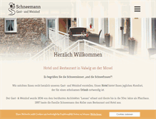 Tablet Screenshot of hotel-schneemann.de